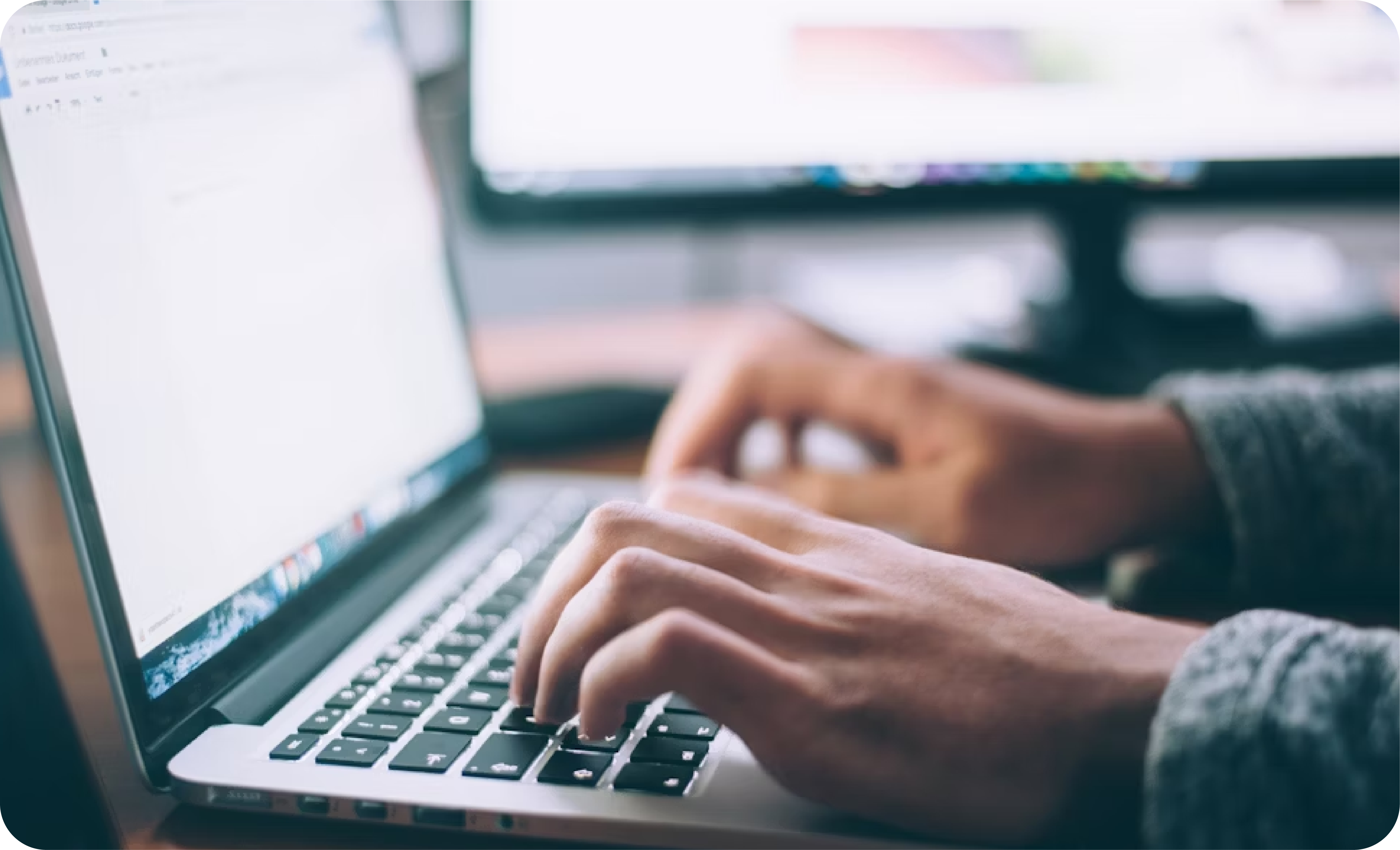 User working on legal software